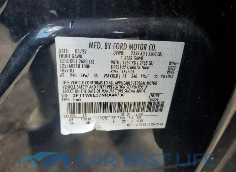 3FTTW8E37NRA44730# 13