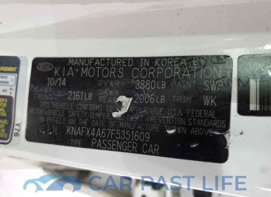 KNAFX4A67F5351609# 12