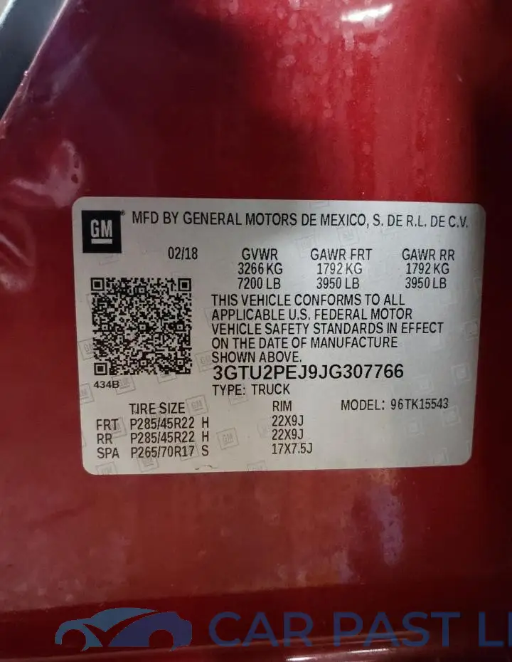 3GTU2PEJ9JG307766# 12