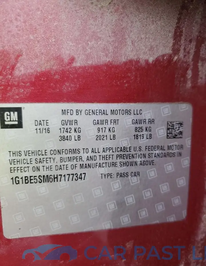 1G1BE5SM6H7177347# 12