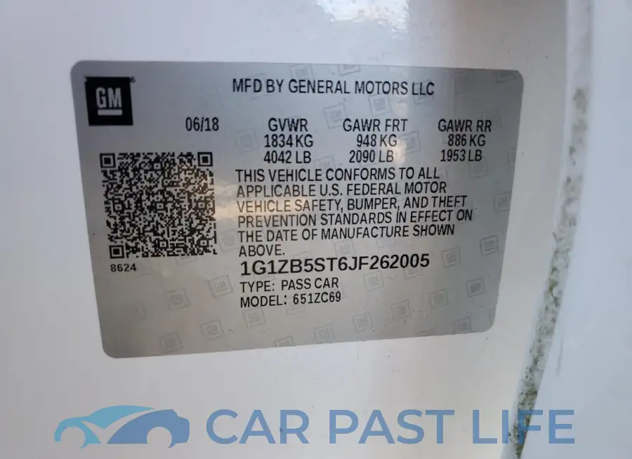 1G1ZB5ST6JF262005# 12