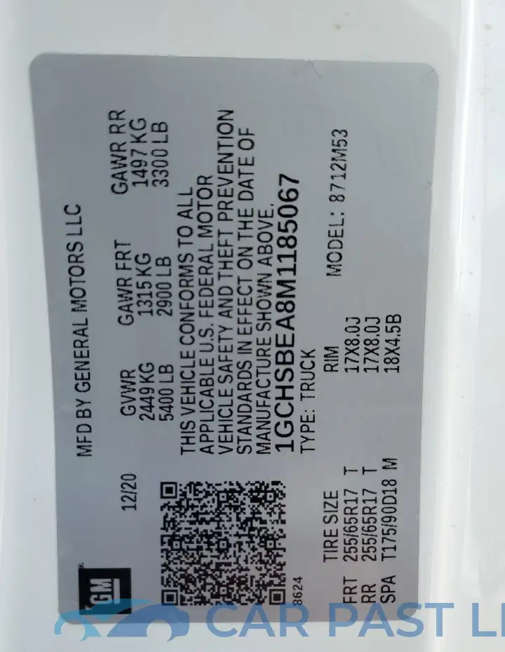 1GCHSBEA8M1185067# 12