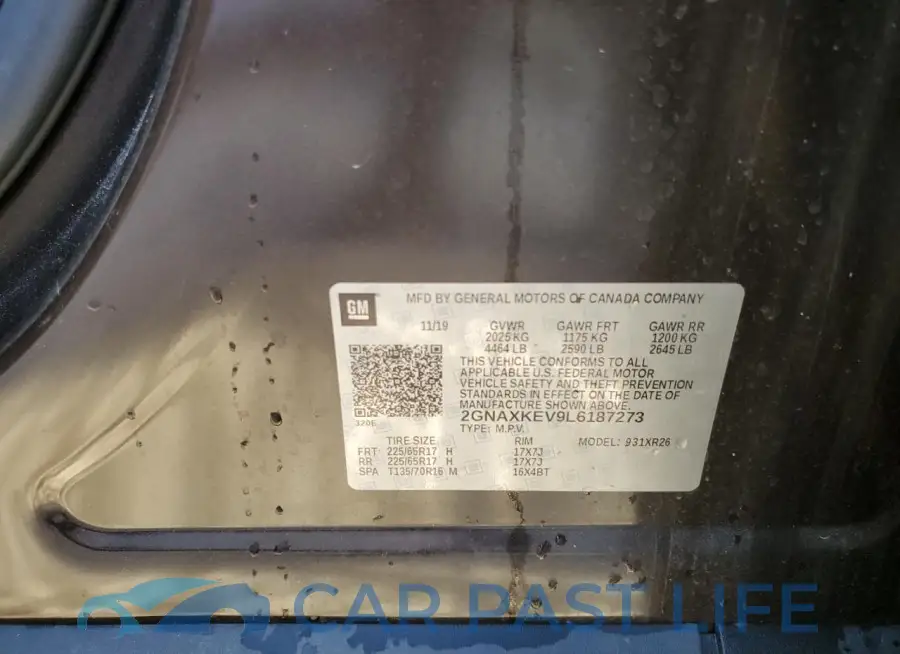 2GNAXKEV9L6187273# 13