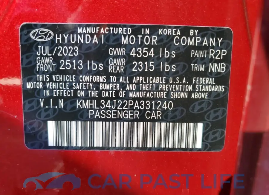 KMHL34J22PA331240# 12