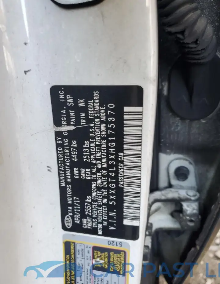5XXGT4L3XHG175370# 12