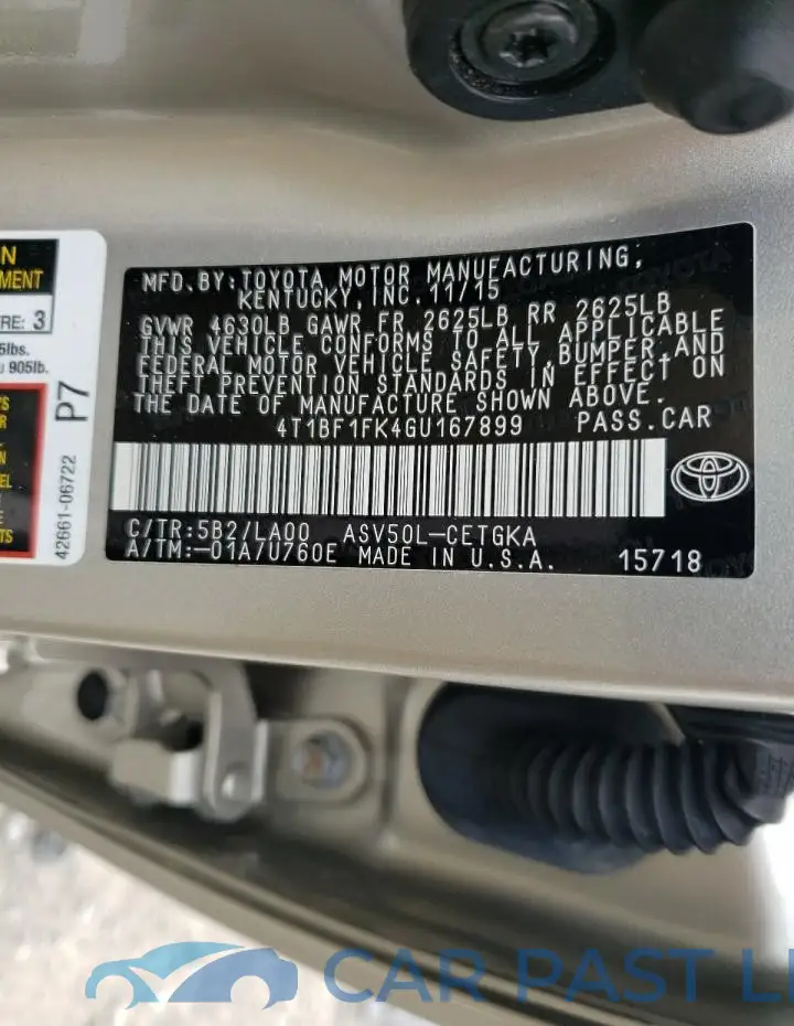 4T1BF1FK4GU167899# 13