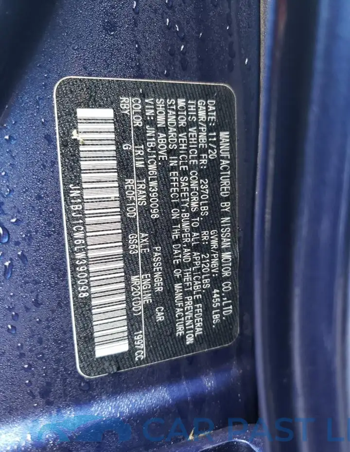JN1BJ1CW6LW390098# 12