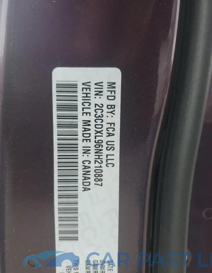 2C3CDXL96NH210887# 12