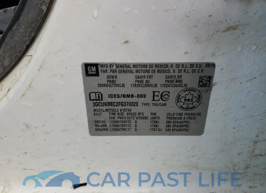 3GCUKREC2FG370020# 12
