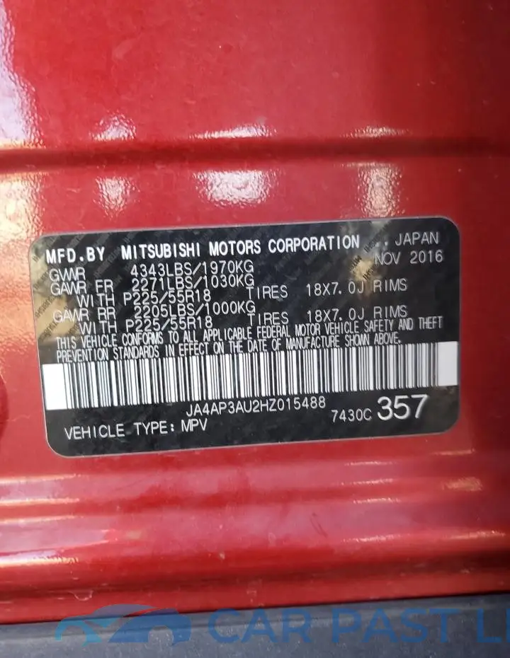 JA4AP3AU2HZ015488# 12