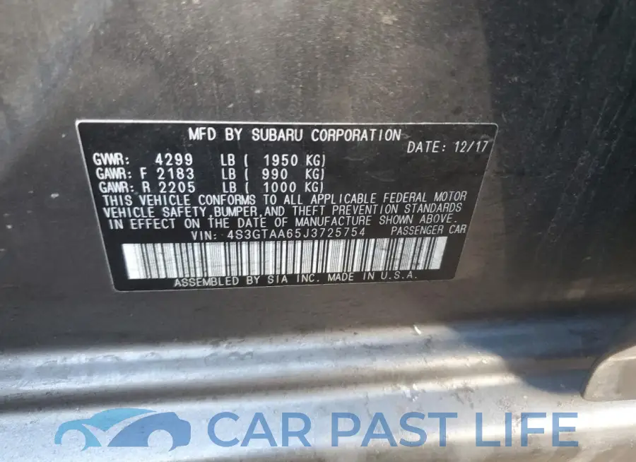 4S3GTAA65J3725754# 12