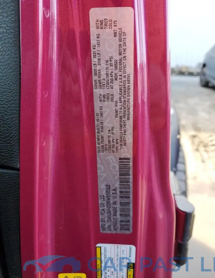 1C4HJXFG5MW850562# 13