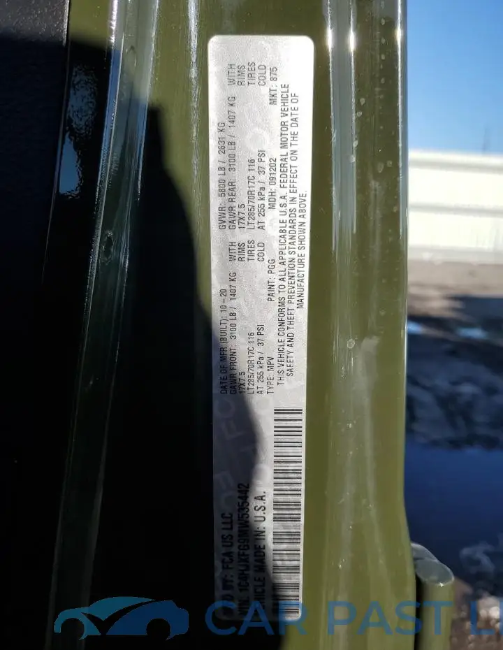 1C4HJXFG9MW535442# 12