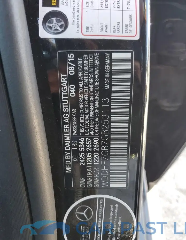 WDDHF7GB7GB253113# 12