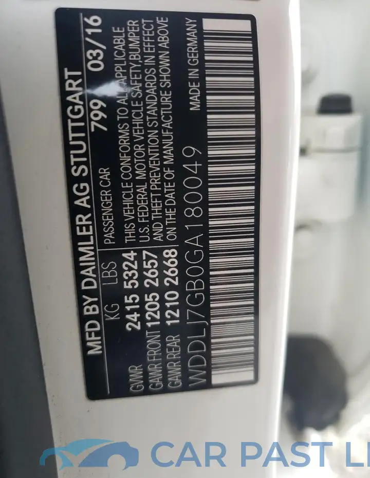 WDDLJ7GB0GA180049# 12