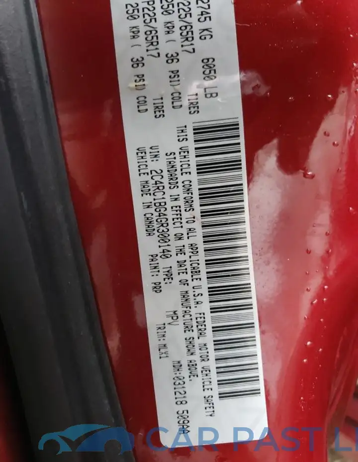 2C4RC1BG4GR300140# 13