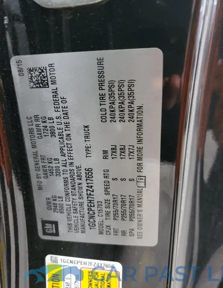 1GCNCPEH7FZ417656# 12
