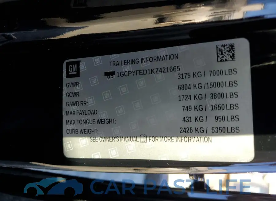 1GCPYFED1KZ421665# 12