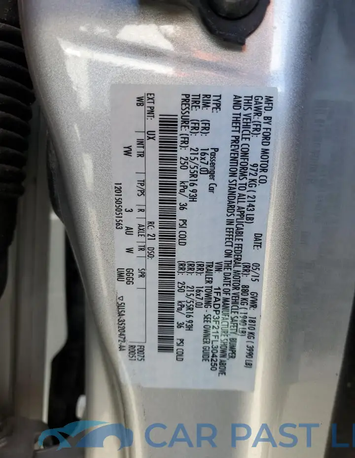 1FADP3F21FL304250# 12