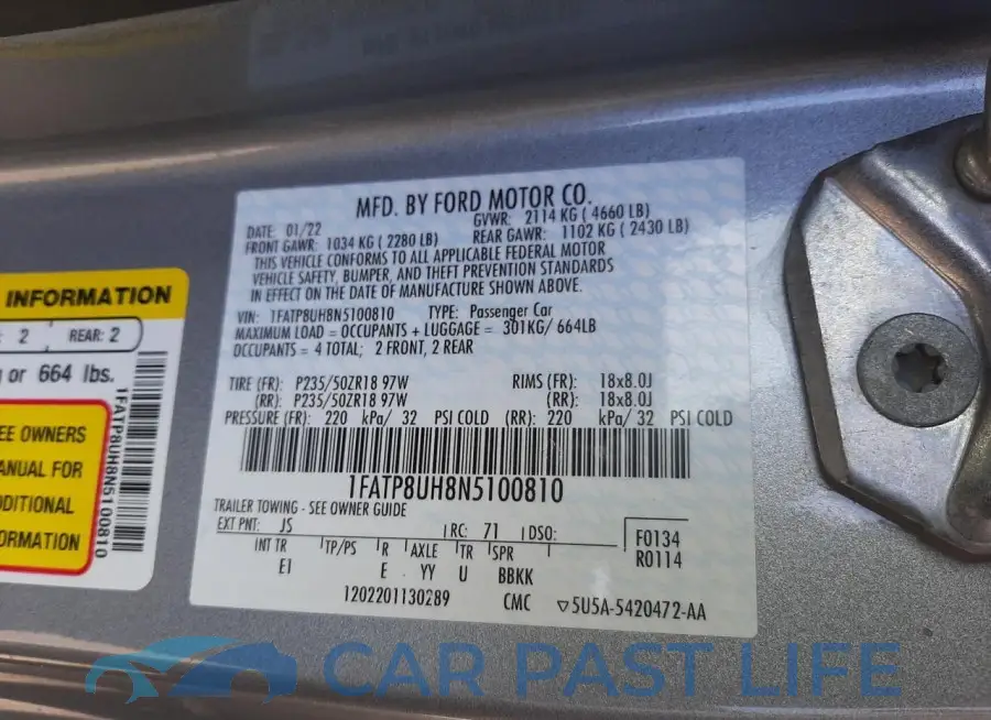 1FATP8UH8N5100810# 13