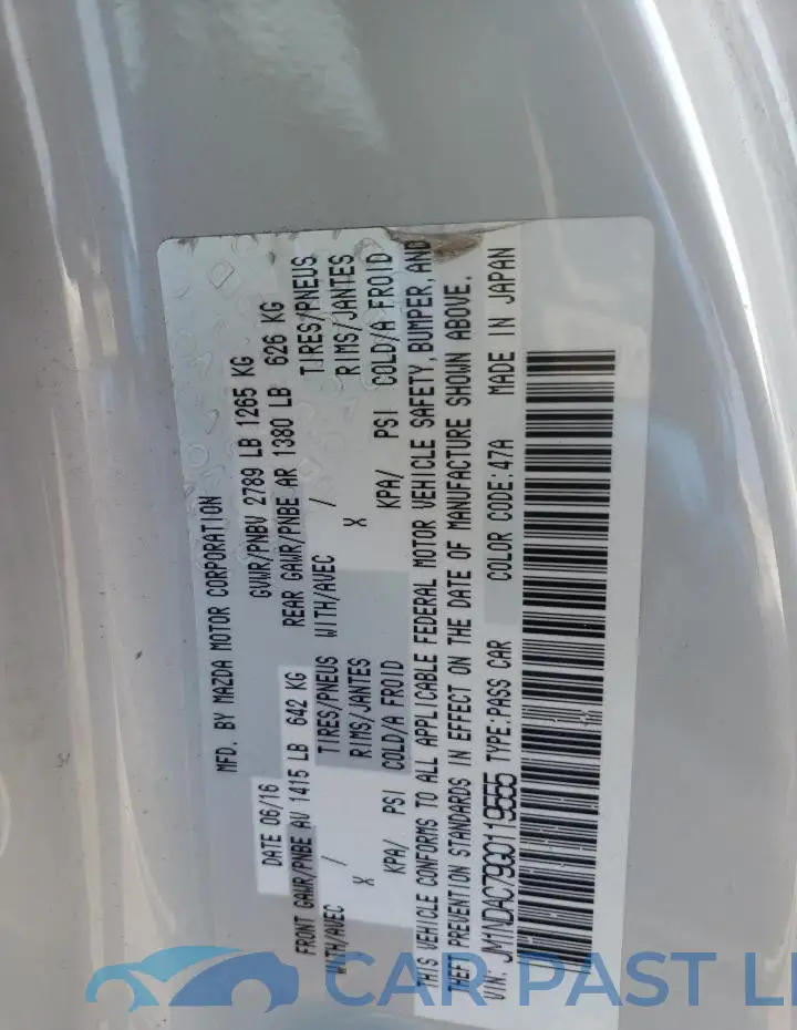 JM1NDAC79G0119555# 12