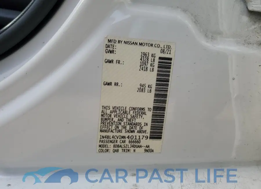 1N4BL4CV1MN401179# 12