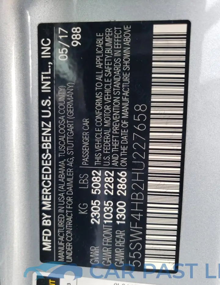 55SWF4HB2HU227658# 13