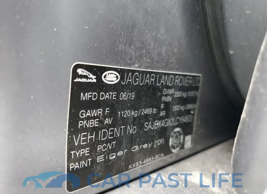 SAJBX4GX2LCY84803# 12
