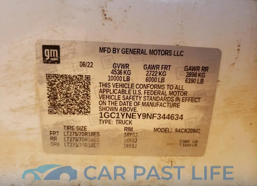 1GC1YNEY9NF344634# 12