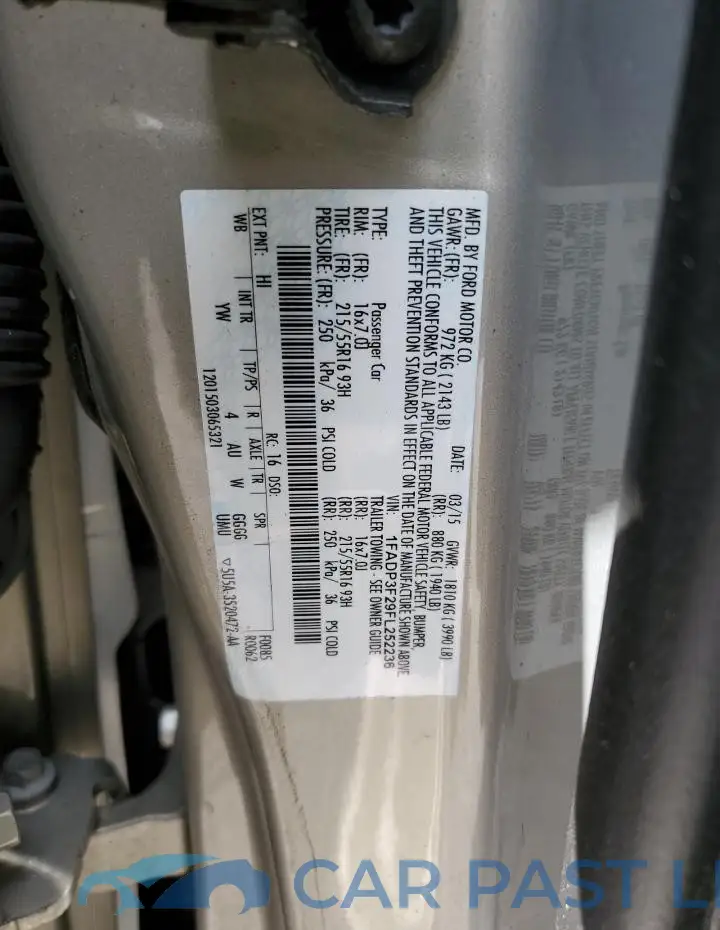 1FADP3F29FL252236# 12