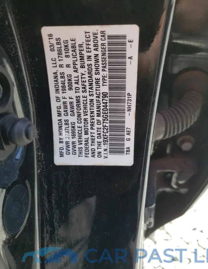 19XFC2F75GE044790# 13