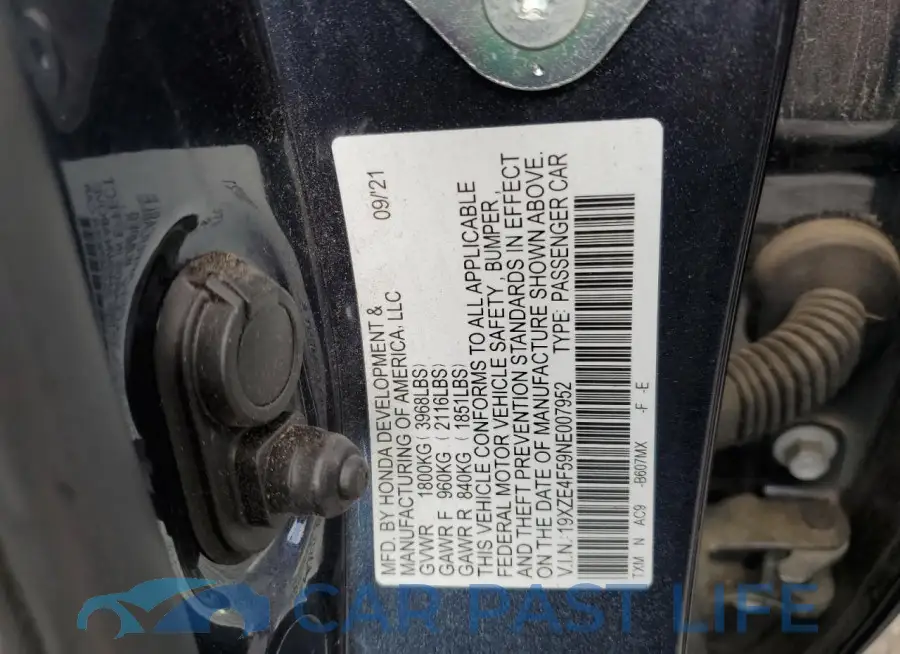 19XZE4F59NE007952# 12