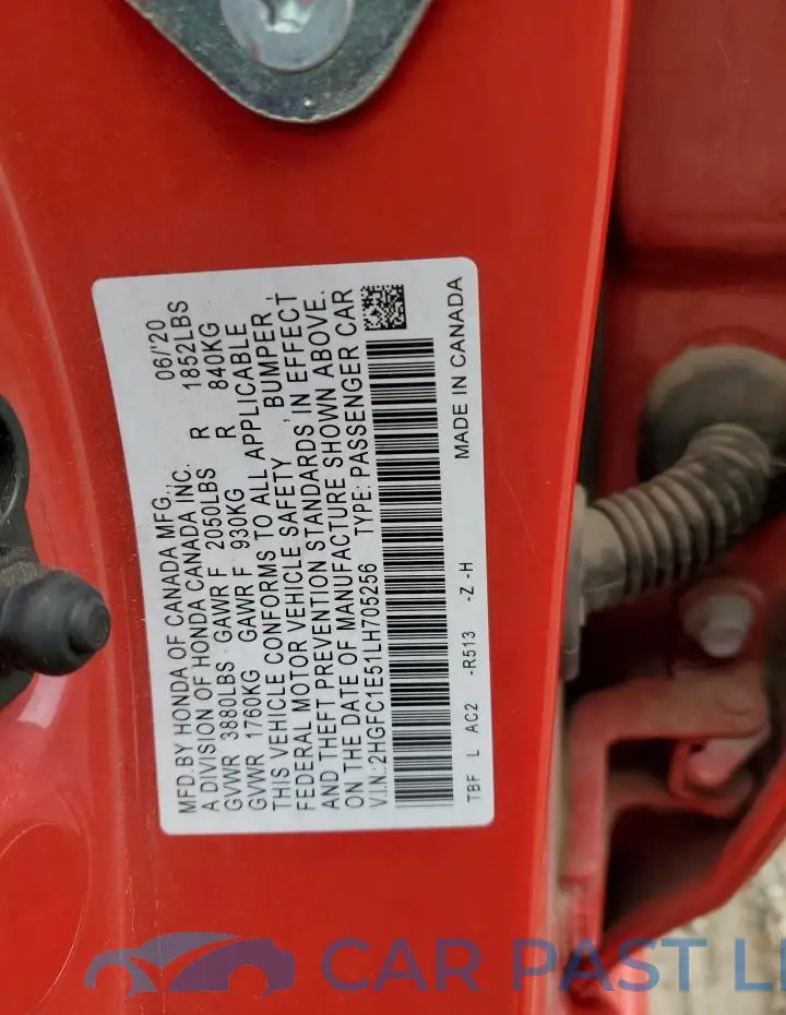 2HGFC1E51LH705256# 12