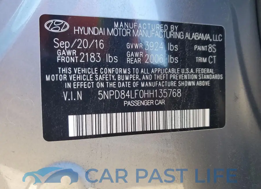 5NPD84LF0HH135768# 13