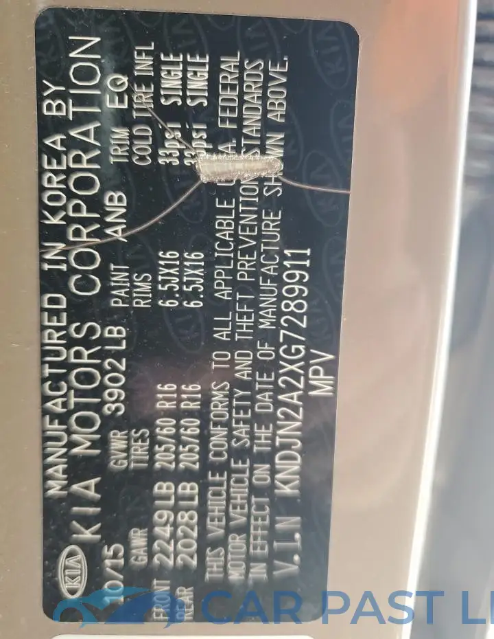 KNDJN2A2XG7289911# 13