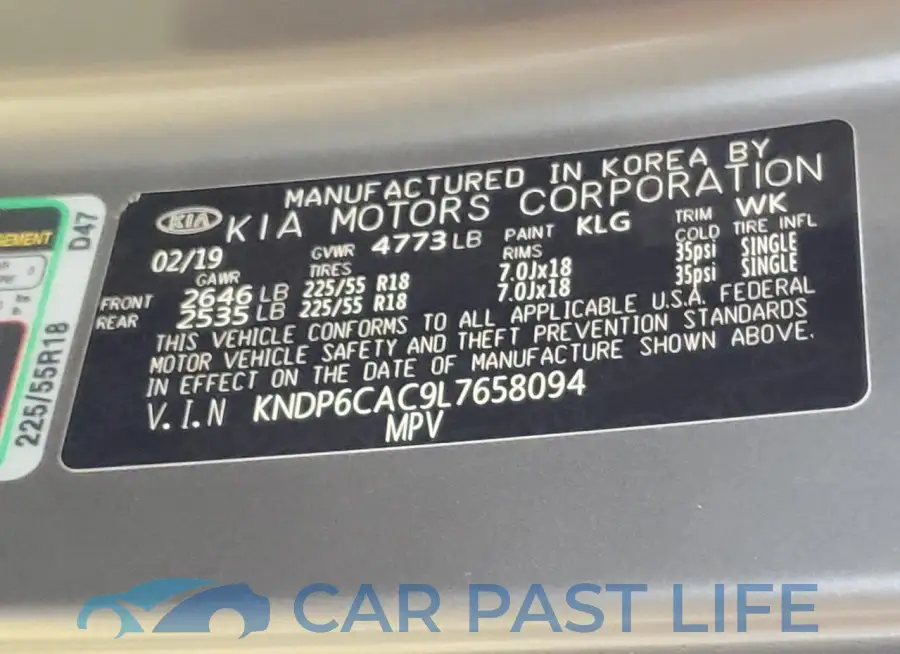 KNDP6CAC9L7658094# 14