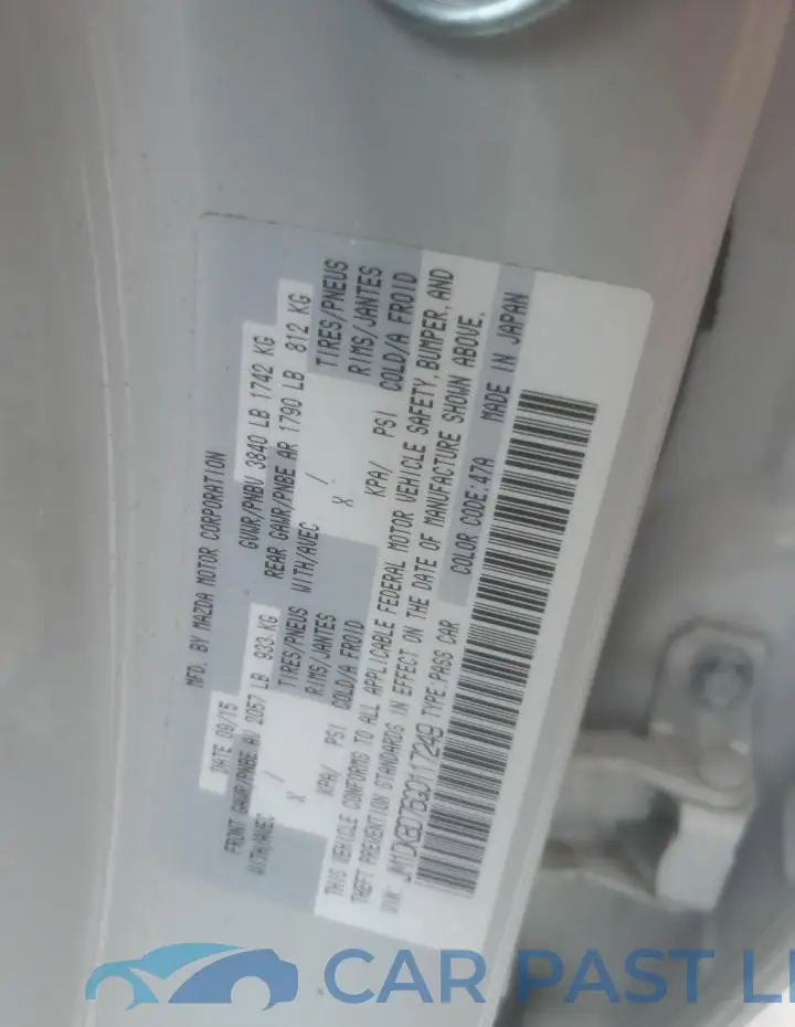JM1DKBD76G0117249# 14
