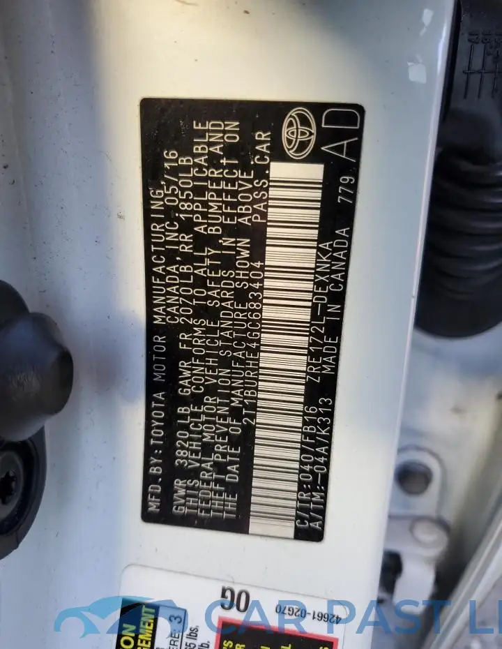 2T1BURHE4GC683404# 12