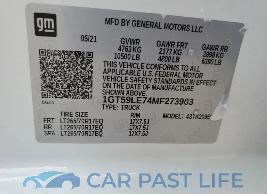 1GT59LE74MF273903# 13