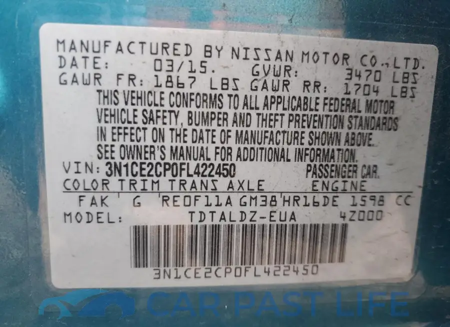 3N1CE2CP0FL422450# 12