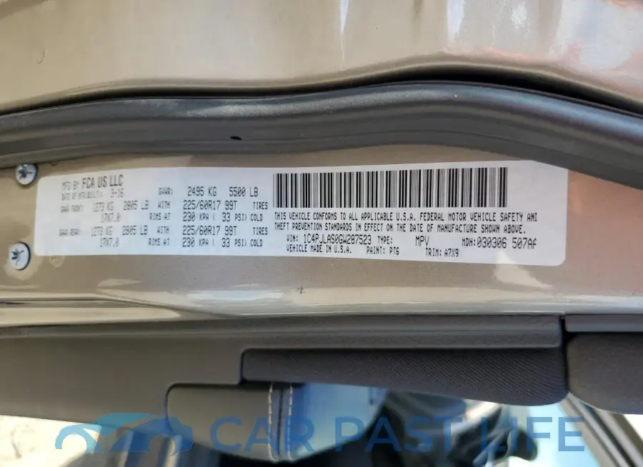 1C4PJLAS0GW287523# 12