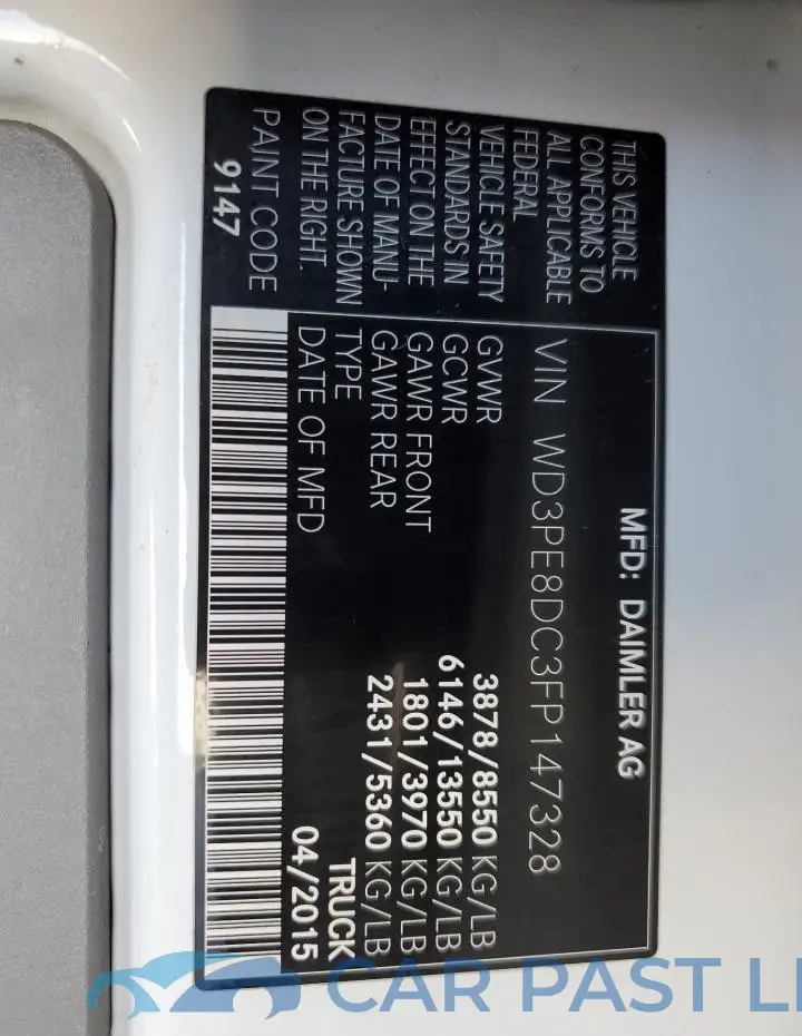 WD3PE8DC3FP147328# 12