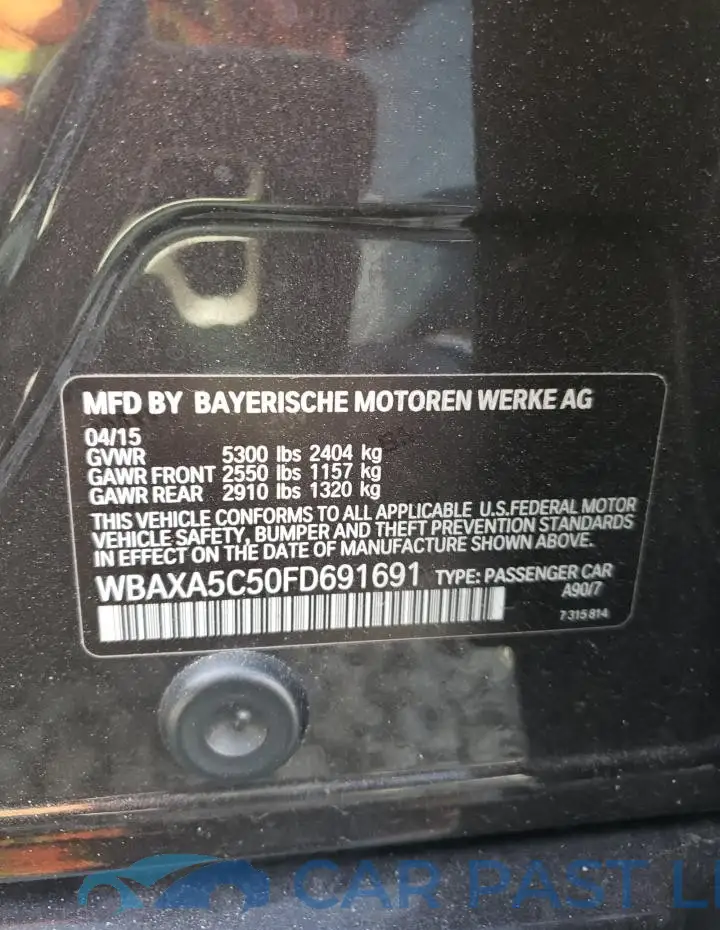 WBAXA5C50FD691691# 12