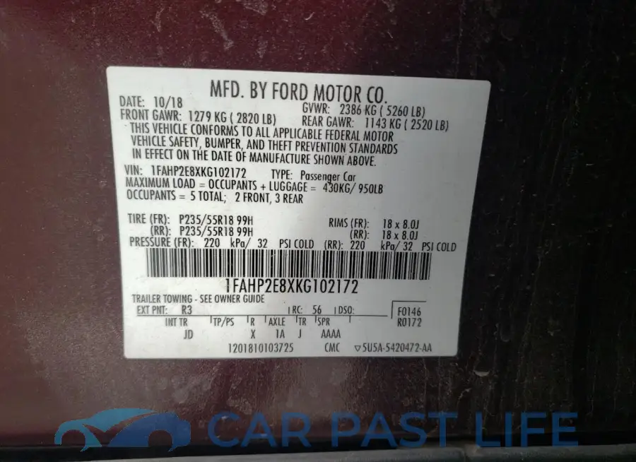 1FAHP2E8XKG102172# 13