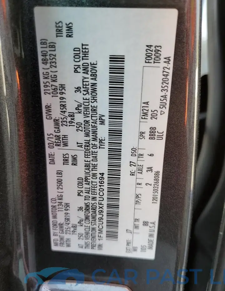 1FMCU9J9XFUC01694# 13