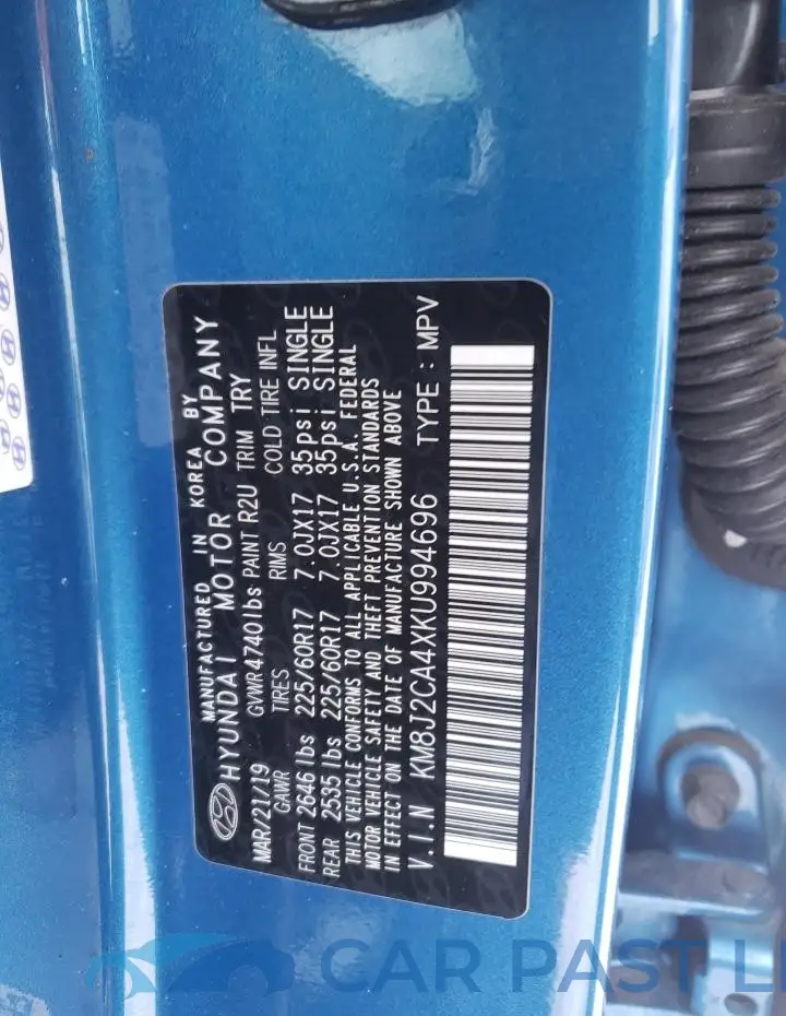 KM8J2CA4XKU994696# 12