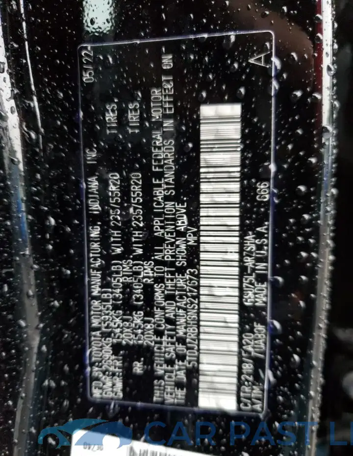5TDJZRBH8NS217673# 13