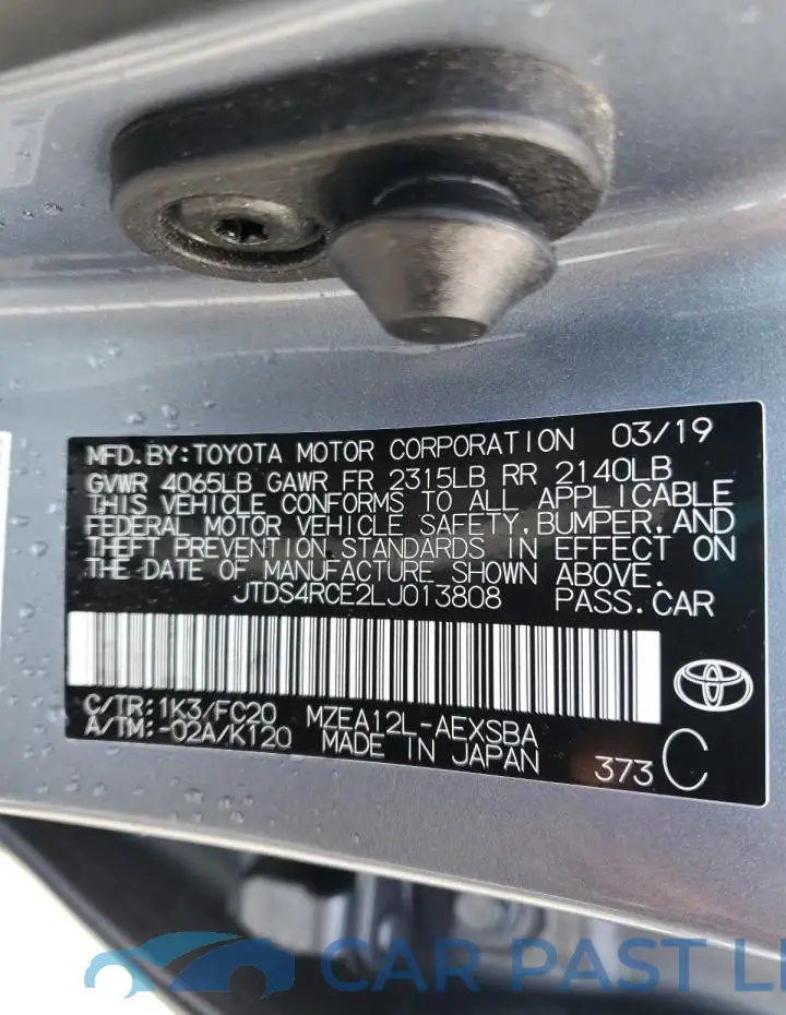 JTDS4RCE2LJ013808# 12