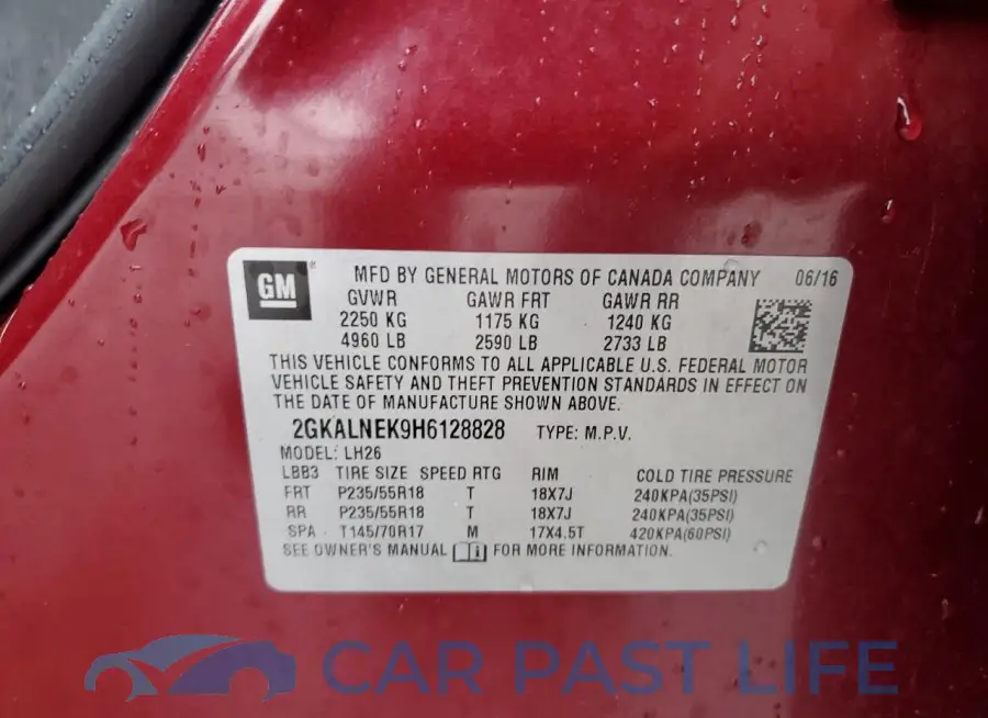 2GKALNEK9H6128828# 13