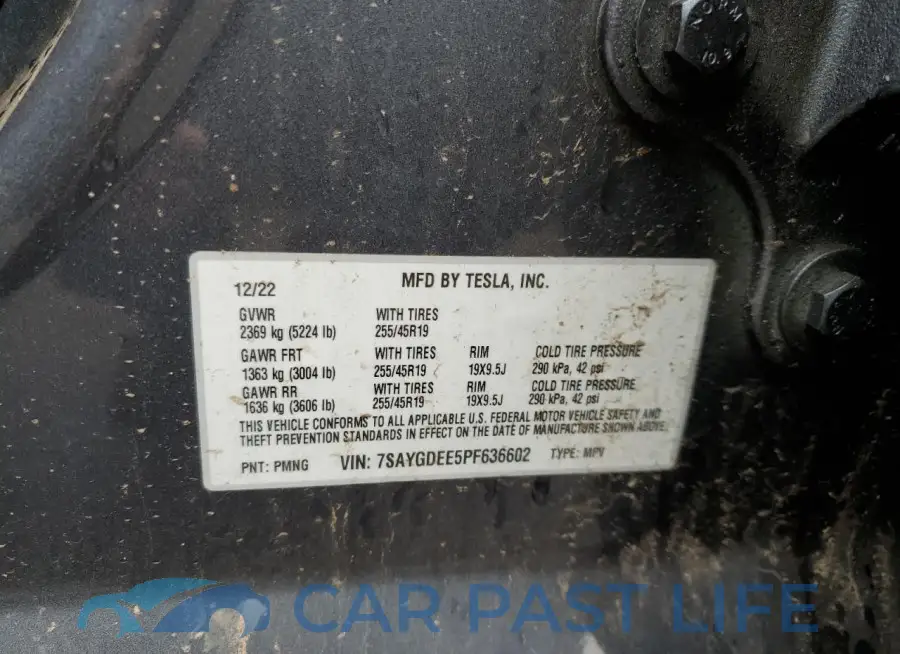 7SAYGDEE5PF636602# 12
